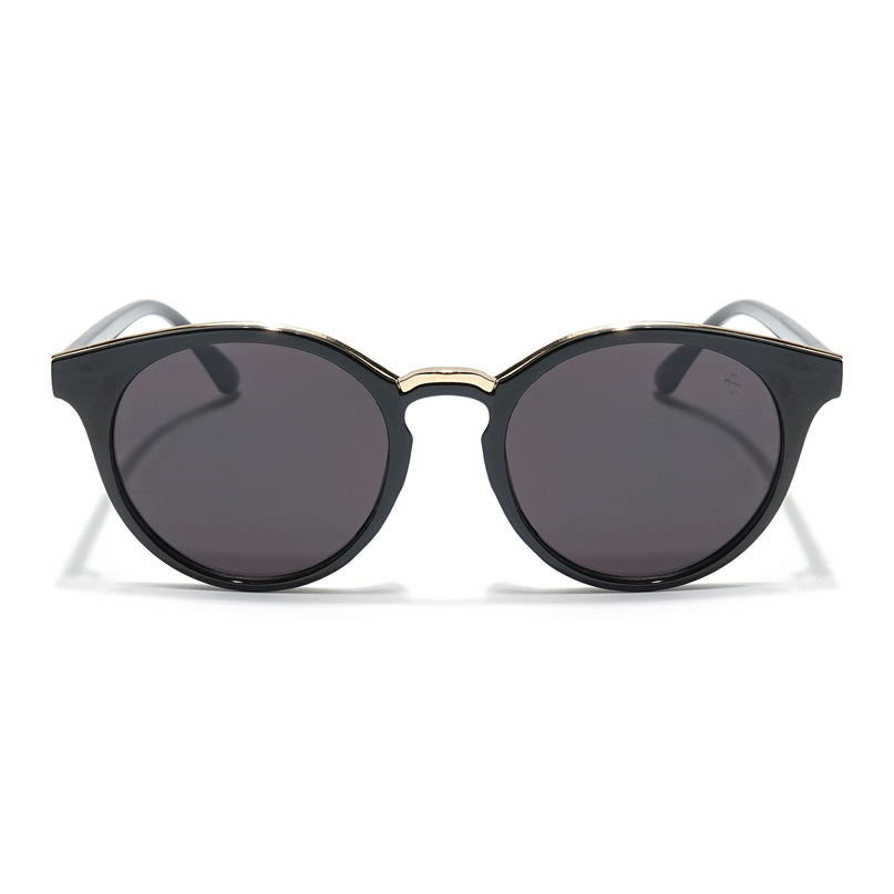 Eyejack Black & Golden Cateye Sunglasses for Women (30101CL885)