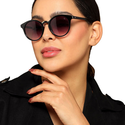 Eyejack Black & Golden Cateye Sunglasses for Women (30101CL886)