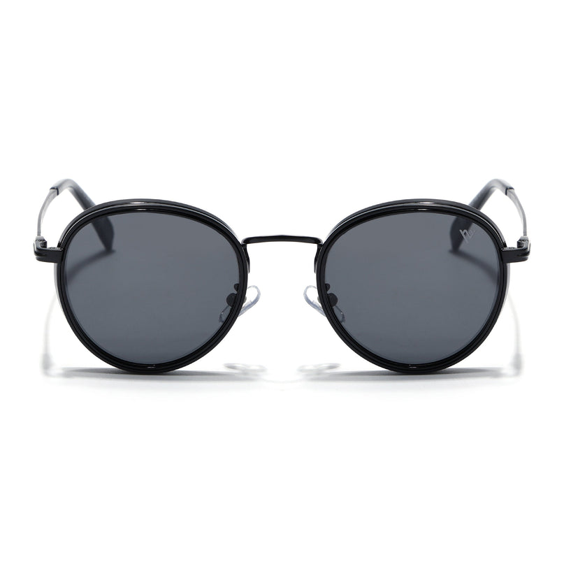 Captain | Matte Black Wayfarer Polarized Sunglasses - PMG3980