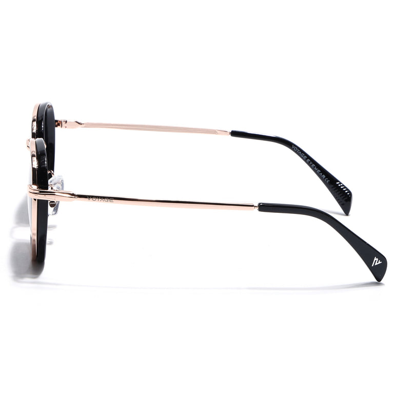 Captain | Gold And Black Round Polarized Sunglasses - PMG3981