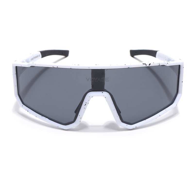 Drift Polarized Sunglasses  (Black Lens | White Frame - PMG6054)