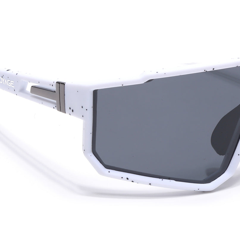 Drift Polarized Sunglasses  (Black Lens | White Frame - PMG6054)