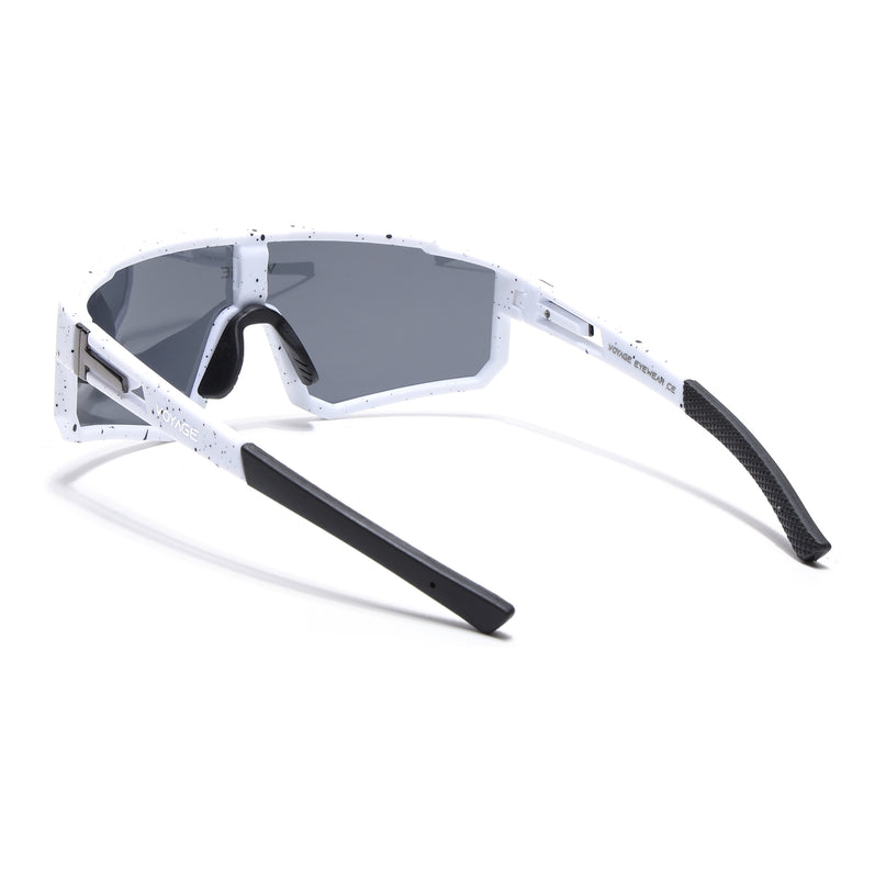 Drift Polarized Sunglasses  (Black Lens | White Frame - PMG6054)