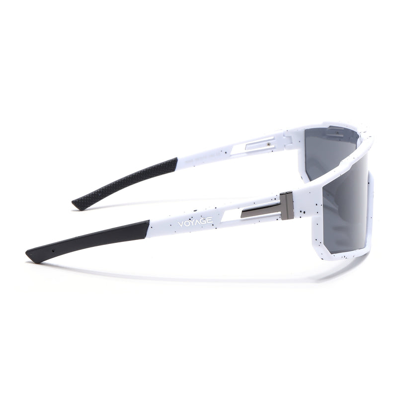Drift Polarized Sunglasses  (Black Lens | White Frame - PMG6054)
