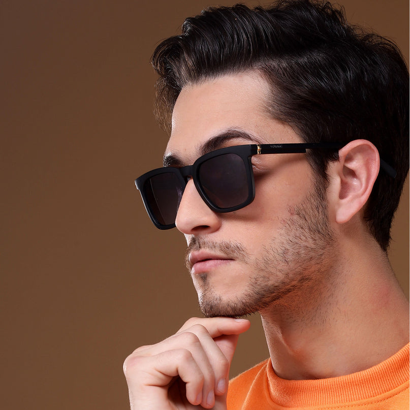 Purple & Clear Wayfarer Polarized Sunglasses - PMG4570