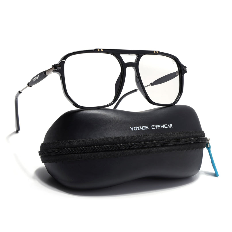 Voyage Exclusive Black Wayfarer Eyeglasses for Men & Women - MG5439-C1