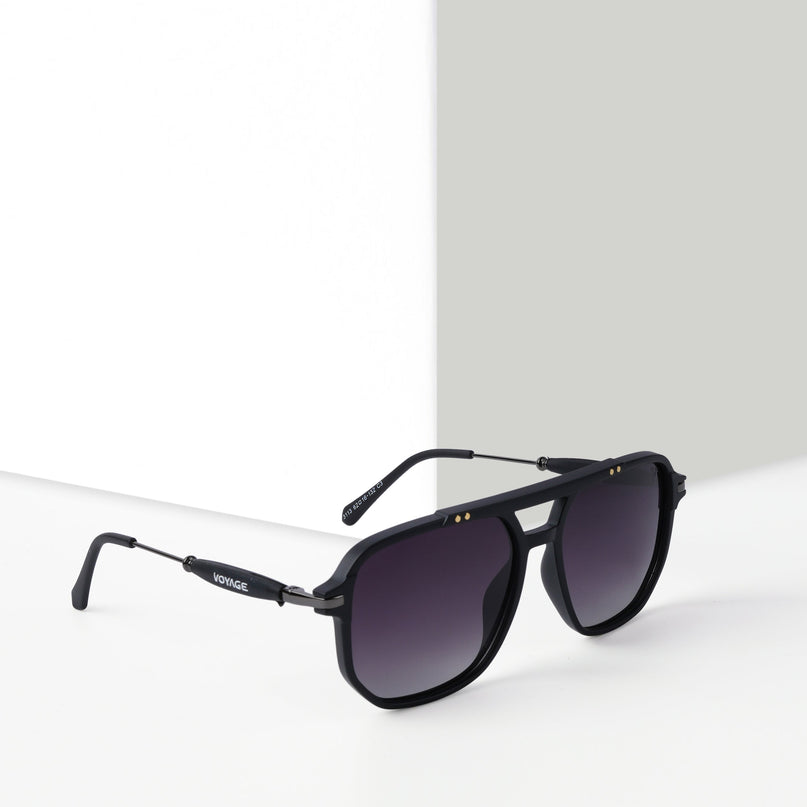 Wayfarer Polarized Sunglasses (Matt Black Lens | Black Frame - PMG5441)