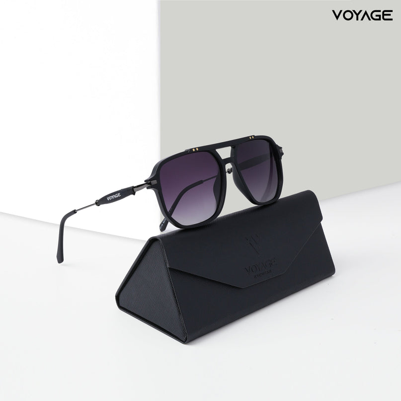 Wayfarer Polarized Sunglasses (Matt Black Lens | Black Frame - PMG5441)