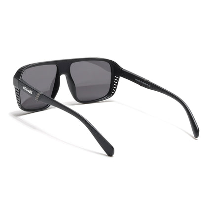 PolarV | Black Square Polarized Sunglasses | Black Lens - PMG6597