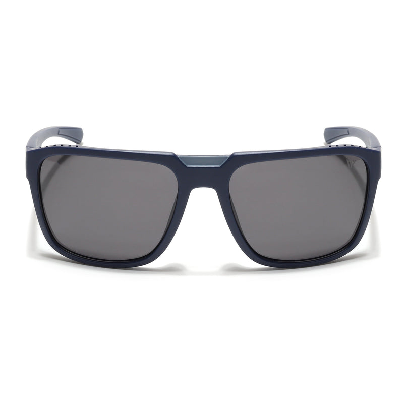 PolarX | Navy Blue Square Polarized Sunglasses | Black Lens - PMG6603