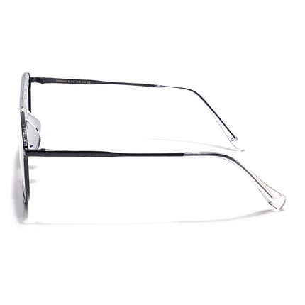 Voyage Select Wayfarer Polarized Sunglasses (Grey Lens | Black & Transparent Frame - SLPMG6279)