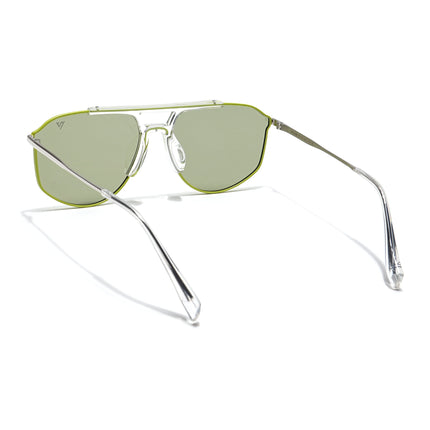 Voyage Select Wayfarer Polarized Sunglasses (Green Lens | Green & Transparent Frame - SLPMG6280)