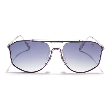 Voyage Select Wayfarer Polarized Sunglasses (Grey & Clear Lens | Purple & Transparent Frame - SLPMG6281)