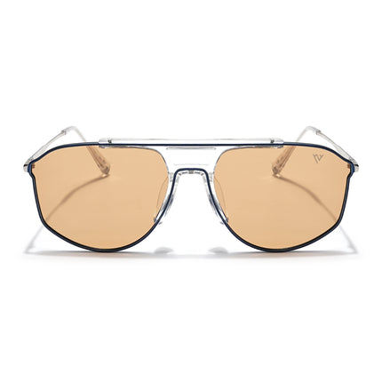 Voyage Select Wayfarer Polarized Sunglasses (Brown Lens | Blue & Transparent Frame - SLPMG6283)