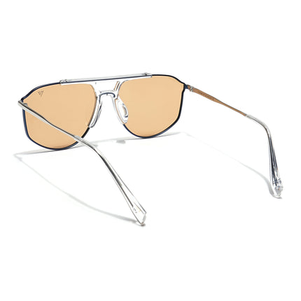 Voyage Select Wayfarer Polarized Sunglasses (Brown Lens | Blue & Transparent Frame - SLPMG6283)