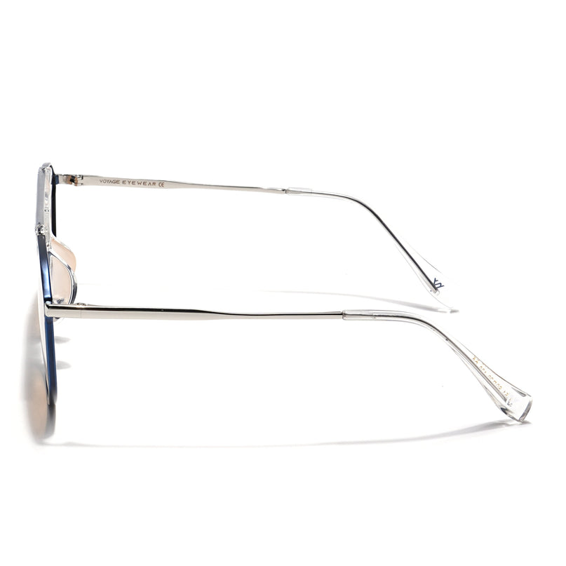 Voyage Select Wayfarer Polarized Sunglasses (Brown Lens | Blue & Transparent Frame - SLPMG6283)