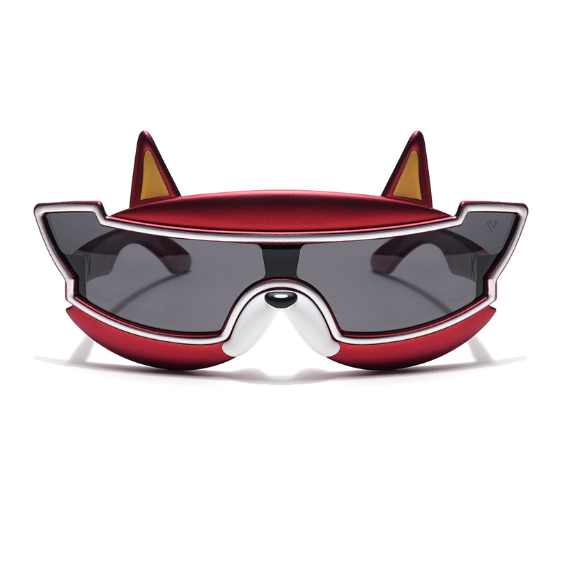 Wrap Around Polarized Sunglasses for Kids -6 yrs To 12 yrs (Black Lens | Red Frame - PMG6088)