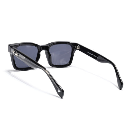 Square Sunglasses for Men & Women (Grey Lens | Shine Black Frame - MG7328)