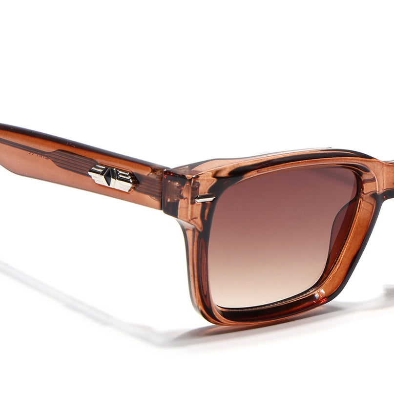 Square Sunglasses for Men & Women (Brown & Clear Lens | Shine Brown Frame - MG7331)