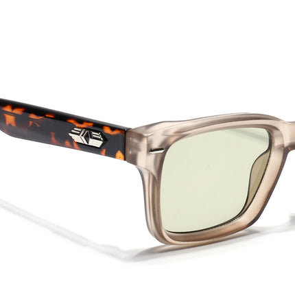 Square Sunglasses for Men & Women (Light Green Lens | Light Brown Frame - MG7332)