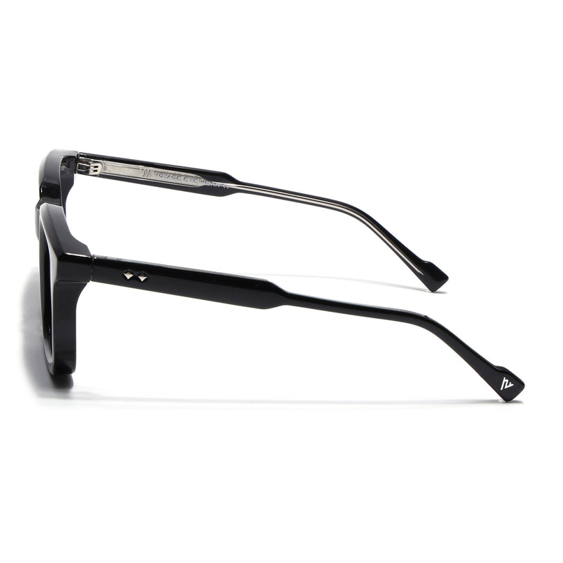 Square Sunglasses for Men & Women (Grey Lens | Shine Black Frame - MG7334)