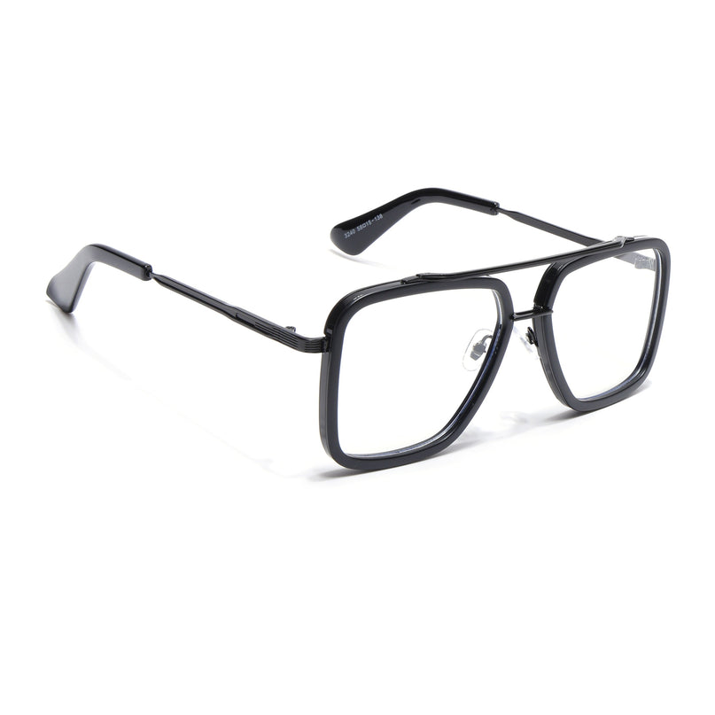 Voyage Black Wayfarer Eyeglasses for Men & Women - MG5214-C1