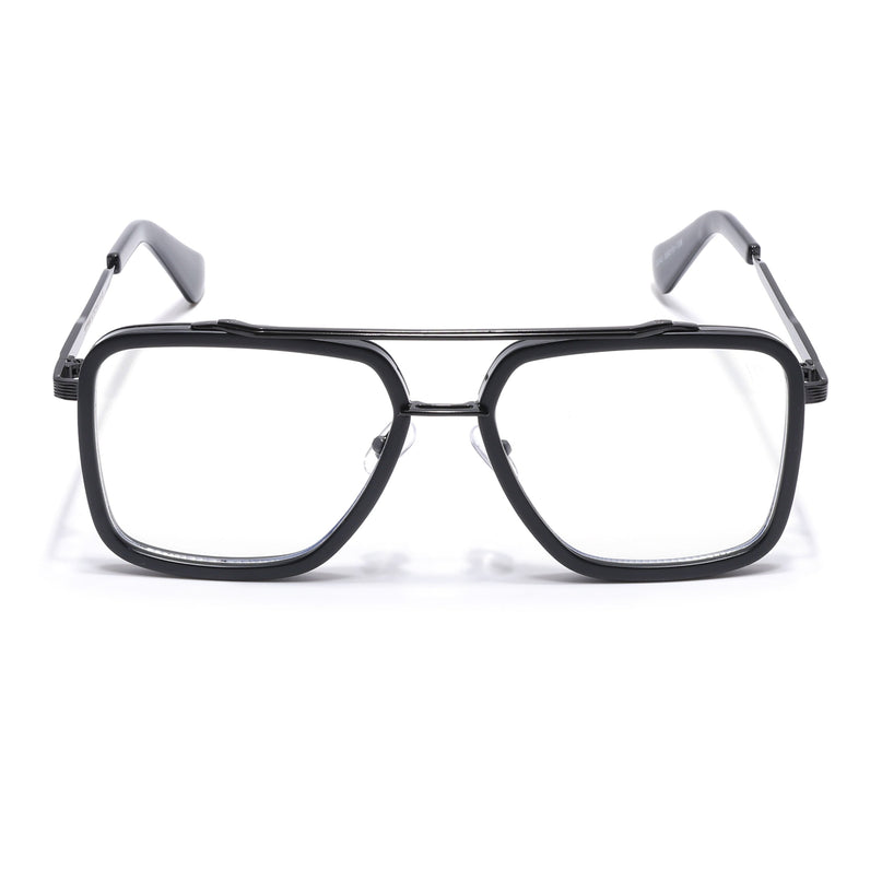 Voyage Black Wayfarer Eyeglasses for Men & Women - MG5214-C1