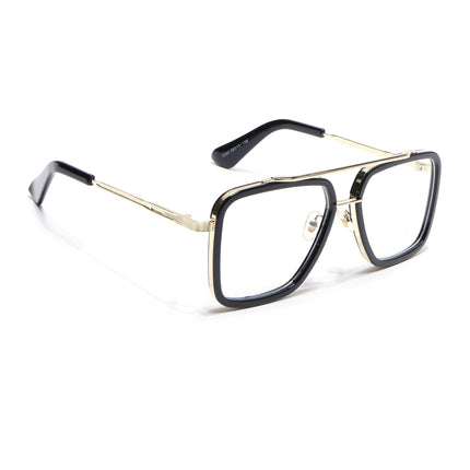 Voyage Black & Golden Wayfarer Eyeglasses for Men & Women - MG5215-C2