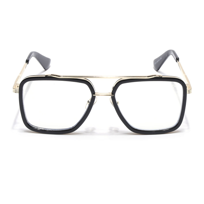 Voyage Black & Golden Wayfarer Eyeglasses for Men & Women - MG5215-C2