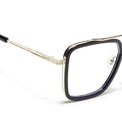Voyage Black & Golden Wayfarer Eyeglasses for Men & Women - MG5215-C2