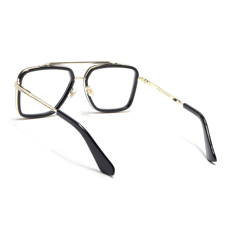 Voyage Black & Golden Wayfarer Eyeglasses for Men & Women - MG5215-C2