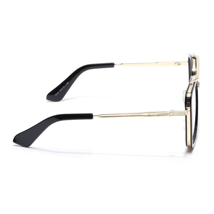 Voyage Black & Golden Wayfarer Eyeglasses for Men & Women - MG5215-C2