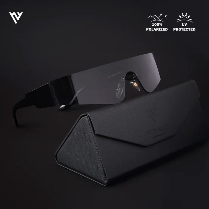 Xylar | Black Wrap Around Polarized Sunglasses - PMG4022