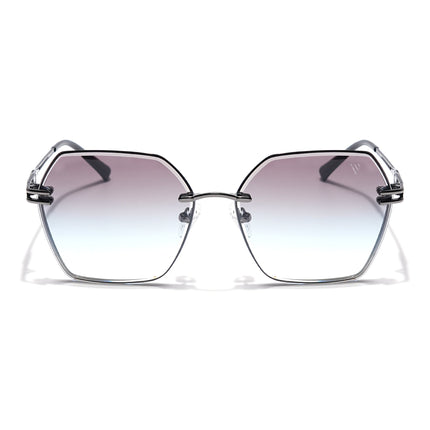 Voyage Select Over Size Sunglasses (Light Grey & Clear Lens | Grey Frame - SLMG6251)