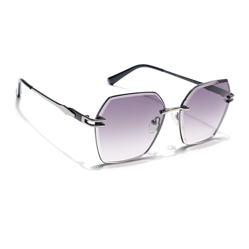 Voyage Select Over Size Sunglasses (Grey & Clear Lens | Grey Frame - SLMG6253)