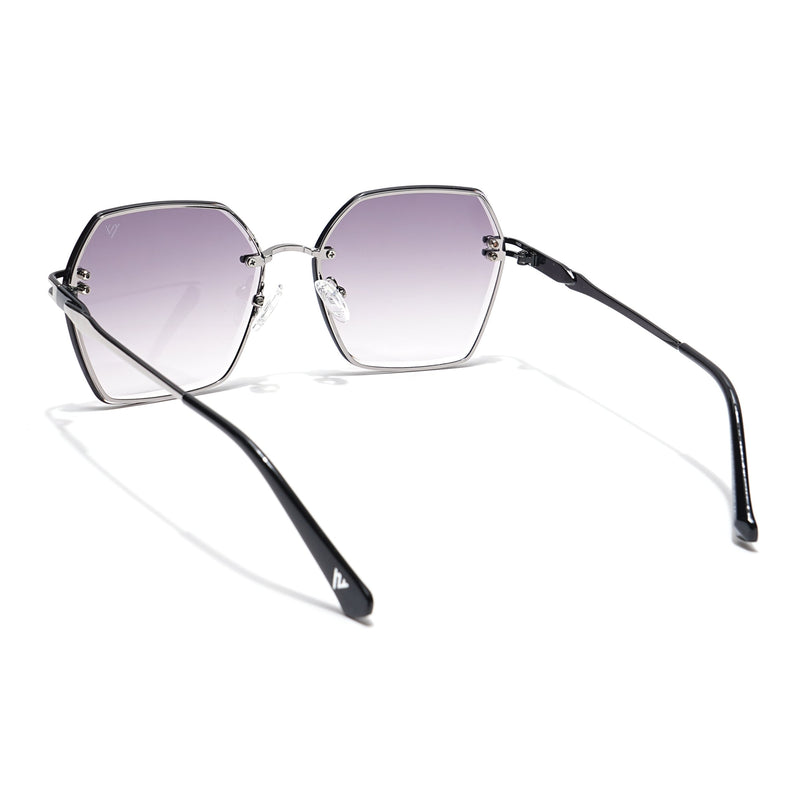 Voyage Select Over Size Sunglasses (Grey & Clear Lens | Grey Frame - SLMG6253)