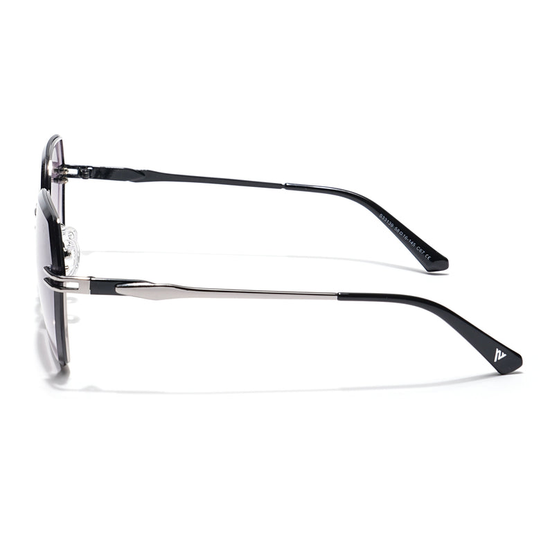 Voyage Select Over Size Sunglasses (Grey & Clear Lens | Grey Frame - SLMG6253)
