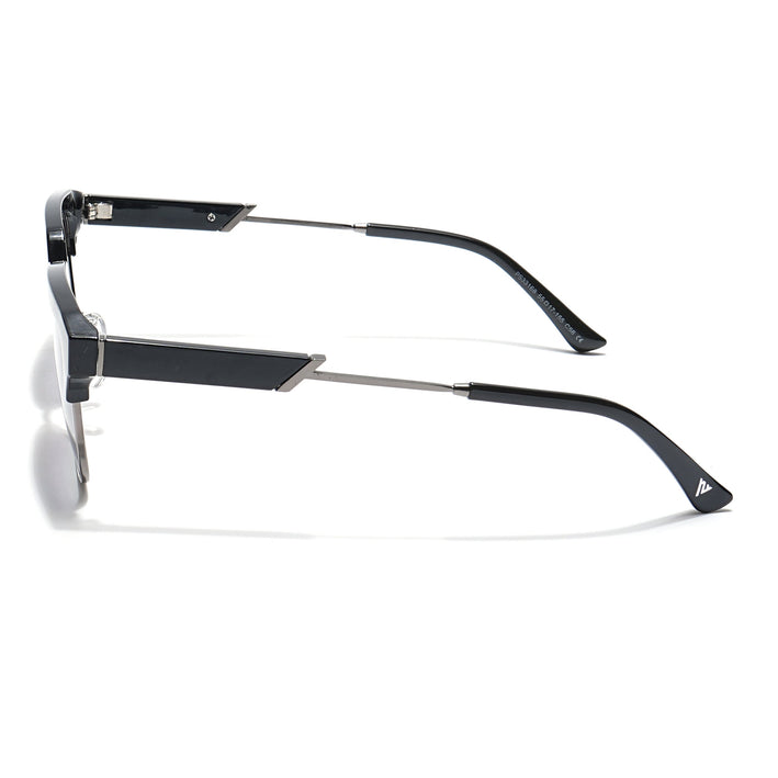 Voyage Select Square Polarized Sunglasses (Grey & Clear Lens | Shine Black & Grey Frame - SLPMG6293)