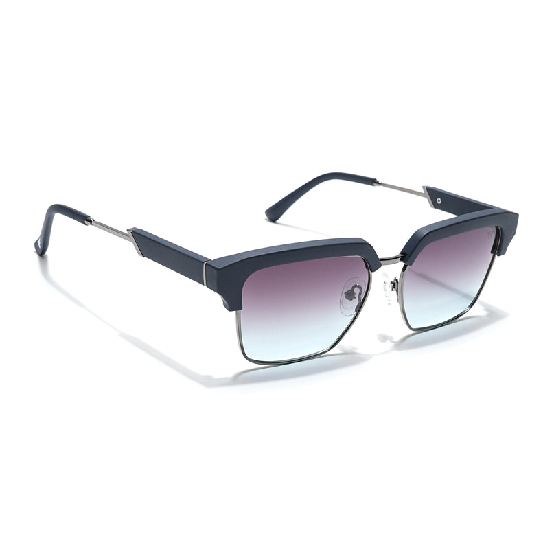 Voyage Select Square Polarized Sunglasses (Grey & Blue Lens | Navy Blue & Grey Frame - SLPMG6295)
