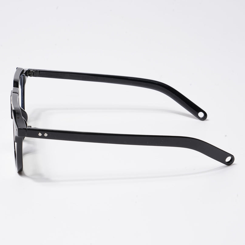 Eyejack Shine Black Square Eyeglasses for Men & Women (3327CL504-C1)