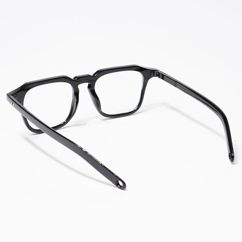 Eyejack Shine Black Square Eyeglasses for Men & Women (3327CL504-C1)