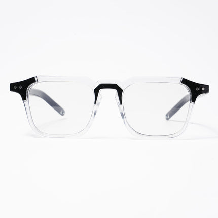 Eyejack Transparent & Black Square Eyeglasses for Men & Women (3327CL505-C2)