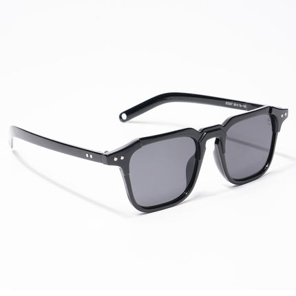 Eyejack Square Sunglasses for Men & Women (Black Lens | Shine Black Frame - 3327CL503-C1)