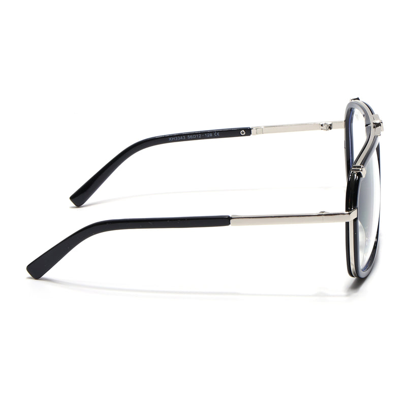 Voyage Black & Silver Wayfarer Eyeglasses for Men & Women - MG5220-C1