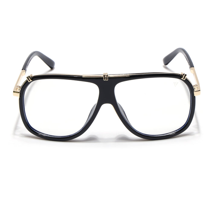 Voyage Black & Golden Wayfarer Eyeglasses for Men & Women - MG5221-C2