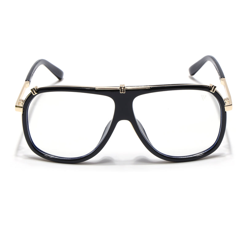 Voyage Black & Golden Wayfarer Eyeglasses for Men & Women - MG5221-C2