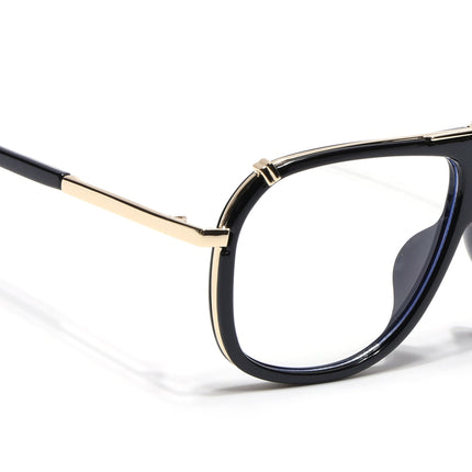 Voyage Black & Golden Wayfarer Eyeglasses for Men & Women - MG5221-C2