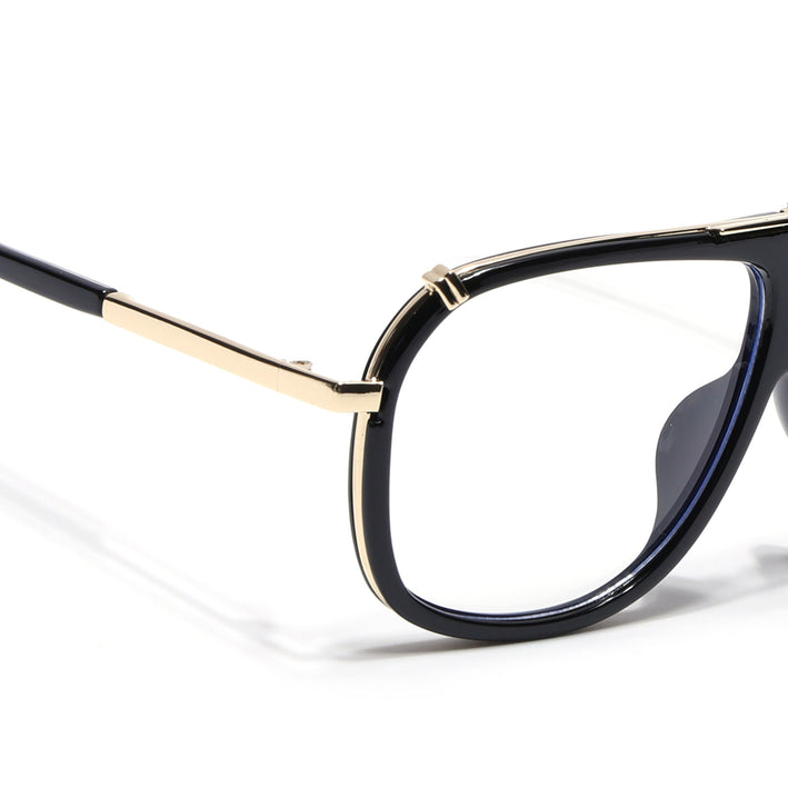 Voyage Black & Golden Wayfarer Eyeglasses for Men & Women - MG5221-C2