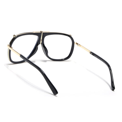 Voyage Black & Golden Wayfarer Eyeglasses for Men & Women - MG5221-C2