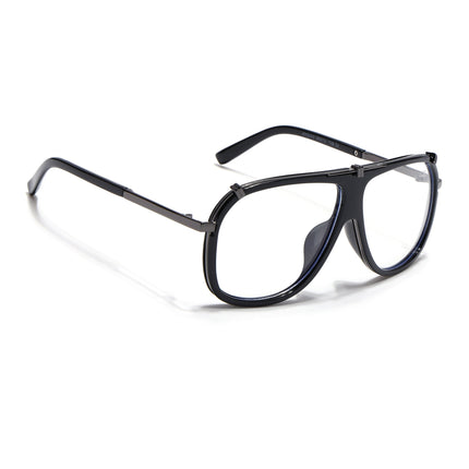 Voyage Black & Grey Wayfarer Eyeglasses for Men & Women - MG5222-C3